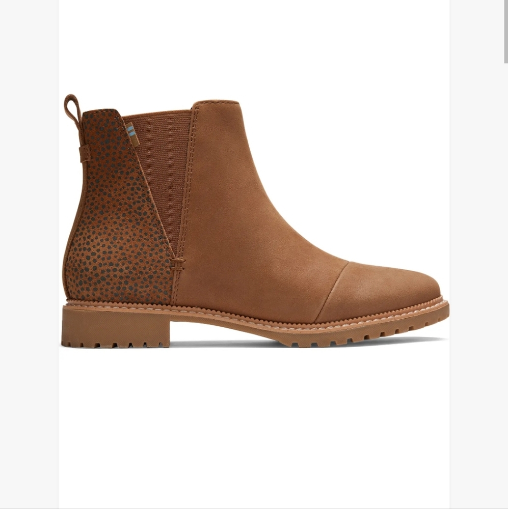 Toms Cleo Tan and Brown Ankle Booties